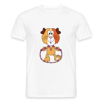 MEERSCHWEINCHEN - SEILSPRINGEN - SPRINGSEIL - TIER - Männer T-Shirt - Weiß - Vorne - AI Model Male 178 dark (178cm)