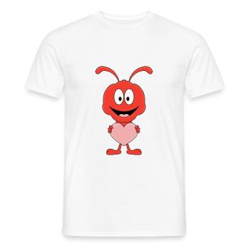 AMEISE - HERZ - LIEBE - TIER - KIND - BABY - Männer T-Shirt - Weiß - Vorne - AI Model Male 178 dark (178cm)