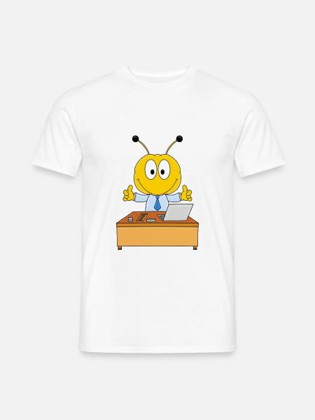 FLEIßIGES BIENCHEN - BIENE - ARBEIT - BERUF - JOB - Männer T-Shirt - Weiß
