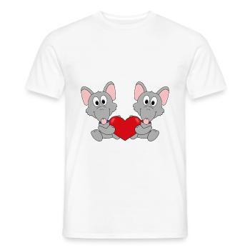 RATTEN - LIEBE - LOVE - TIER - TIERISCH - VERLIEBT - Männer T-Shirt - Weiß - Vorne - AI Model Male 178 dark (178cm)