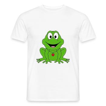 FROSCH - TIER - KINDER - BABY - LIEBE - Männer T-Shirt - Weiß - Vorne - AI Model Male 178 dark (178cm)