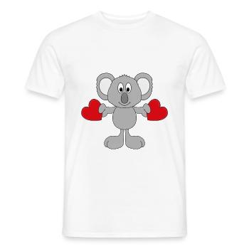 KOALA - LIEBE - LOVE - TIER - KINDER - BABY - Männer T-Shirt - Weiß - Vorne - AI Model Male 178 dark (178cm)