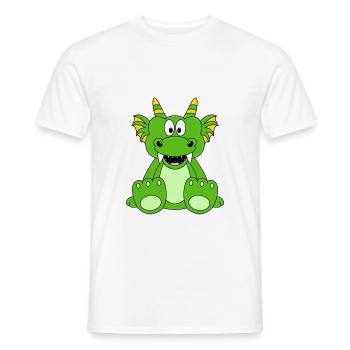 DRACHE - KINDER - BABY - Männer T-Shirt - Weiß - Vorne - AI Model Male 178 dark (178cm)