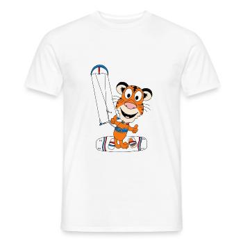 KITESURFER - KITEN - KITE - KITESURFEN - TIGER - Männer T-Shirt - Weiß - Vorne - AI Model Male 178 dark (178cm)
