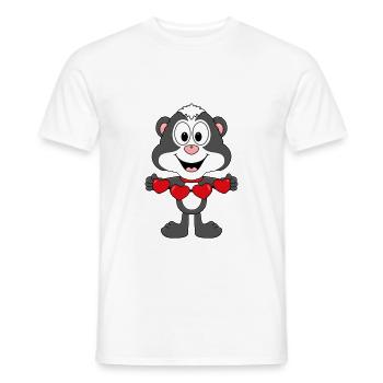 STINKTIER - LIEBE - HERZEN - VERLIEBT - TIERISCH - Männer T-Shirt - Weiß - Vorne - AI Model Male 178 dark (178cm)