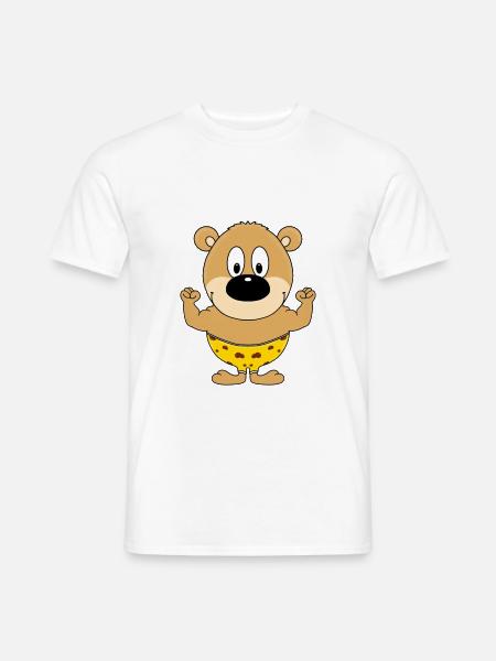 TEDDYBÄR - MUSKELN - FITNESS - BODYBUILDING - FIT - Männer T-Shirt - Weiß