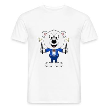 EISBÄR - ZAUBERER - MAGIER - ZAUBERN - TIERISCH - Männer T-Shirt - Weiß - Vorne - AI Model Male 178 dark (178cm)