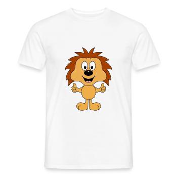 IGEL - LIKE - LIKEN - MÖGEN - DAUMEN HOCH - TIER - Männer T-Shirt - Weiß - Vorne - AI Model Male 178 dark (178cm)