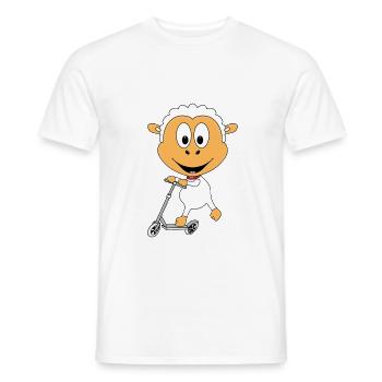 SCHAF - ROLLER - TIER - TIERISCH - SPORT - Männer T-Shirt - Weiß - Vorne - AI Model Male 178 dark (178cm)