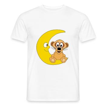 ERDMÄNNCHEN - MOND - TIER - KIND - BABY - Männer T-Shirt - Weiß - Vorne - AI Model Male 178 dark (178cm)