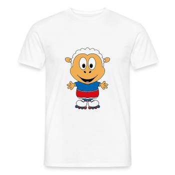 SCHAF - INLINE SKATES - SPORT - TIER - INLINER - Männer T-Shirt - Weiß - Vorne - AI Model Male 178 dark (178cm)