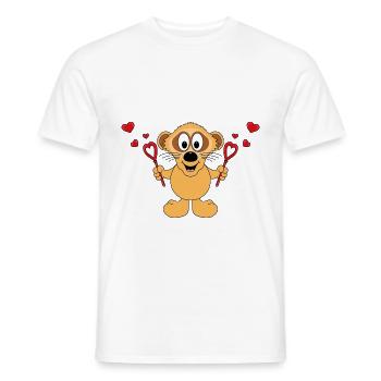 ERDMÄNNCHEN - SEIFENBLASEN - LIEBE - LOVE - Männer T-Shirt - Weiß - Vorne - AI Model Male 178 dark (178cm)