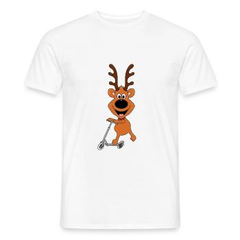 REH - ROLLER - SPORT - TIER - KIND - BABY - Männer T-Shirt - Weiß - Vorne - AI Model Male 178 dark (178cm)