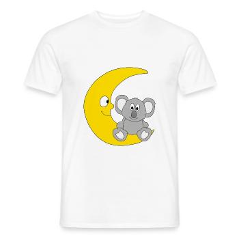 MOND - TIER - KOALA - KIND - BABY - TIERISCH - Männer T-Shirt - Weiß - Vorne - AI Model Male 178 dark (178cm)