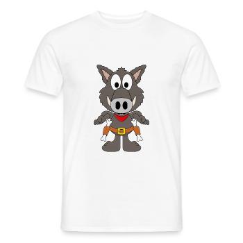 WILDSCHWEIN - COWBOY - WESTERN - TIER - Männer T-Shirt - Weiß - Vorne - AI Model Male 178 dark (178cm)