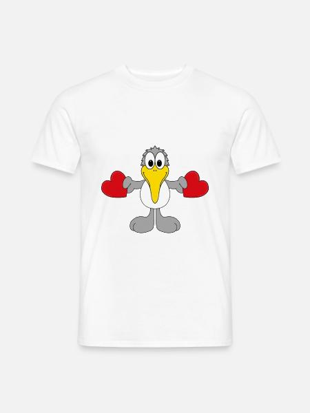MÖWE - LIEBE - LOVE - MEER - SEE - VOGEL - TIER - Männer T-Shirt - Weiß