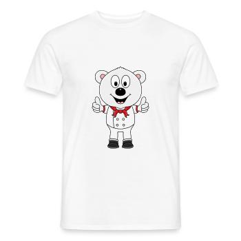 EISBÄR - KOCH - BÄCKER - BERUF - TIER - JOB - Männer T-Shirt - Weiß - Vorne - AI Model Male 178 dark (178cm)