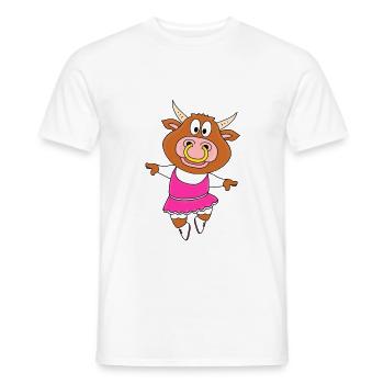 BULLE - STIER - KUH - TANZEN - TÄNZERIN - TIER - Männer T-Shirt - Weiß - Vorne - AI Model Male 178 dark (178cm)