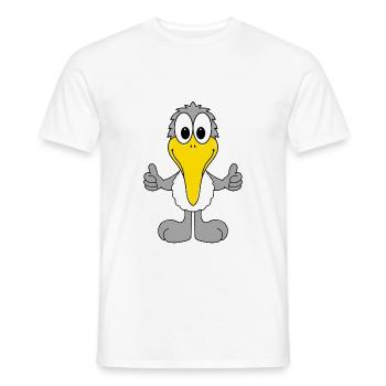 MÖWE - MEER - SEE - NORDSEE - OSTSEE - URLAUB - Männer T-Shirt - Weiß - Vorne - AI Model Male 178 dark (178cm)