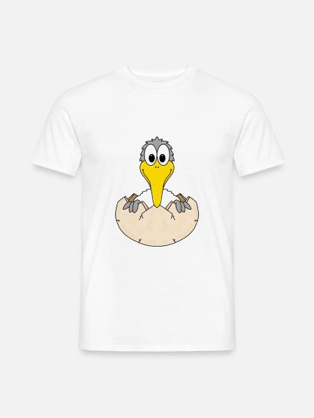 MÖWE - EI - GEBURT - BABY - KIND - VOGEL - Männer T-Shirt - Weiß