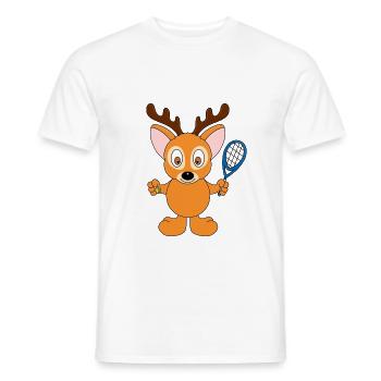 REH - TENNIS - SPORT - TIER - TIERISCH - BABY - Männer T-Shirt - Weiß - Vorne - AI Model Male 178 dark (178cm)