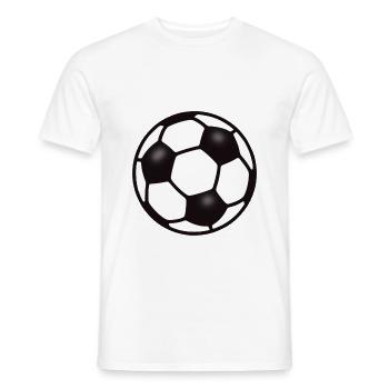 FUßBALL - SPORT - FUßBALLSPIELER - BALLSPORT - Männer T-Shirt - Weiß - Vorne - AI Model Male 178 dark (178cm)