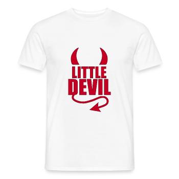 TEUFEL - LITTLE DEVIL - HÖLLE - GESCHENK - Männer T-Shirt - Weiß - Vorne - AI Model Male 178 dark (178cm)