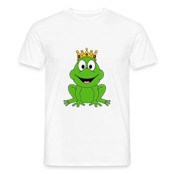 FROSCHKÖNIG - FROSCH - TIER - KIND - BABY - FUN - Männer T-Shirt - Weiß - Vorne - AI Model Male 178 dark (178cm)