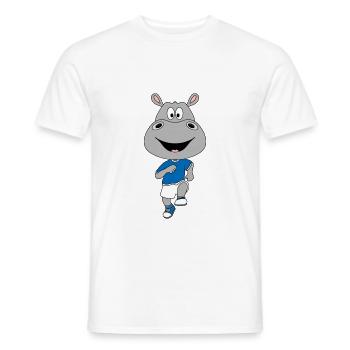 LAUFEN - JOGGEN - SPORT - MARATHON - NILPFERD - Männer T-Shirt - Weiß - Vorne - AI Model Male 178 dark (178cm)