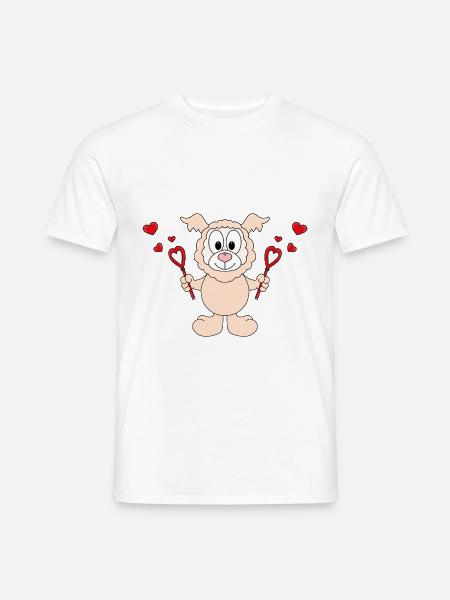 SEIFENBLASEN - LIEBE - LAMA - ALPAKA - HERZEN - Männer T-Shirt - Weiß