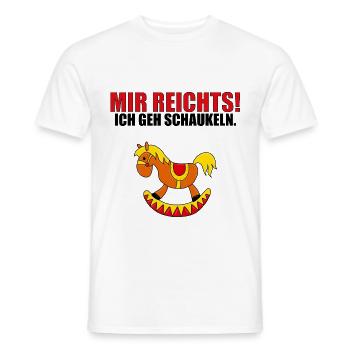 MIR REICHTS! ICH GEH SCHAUKELN. - PFERD - PONY - Männer T-Shirt - Weiß - Vorne - AI Model Male 178 dark (178cm)