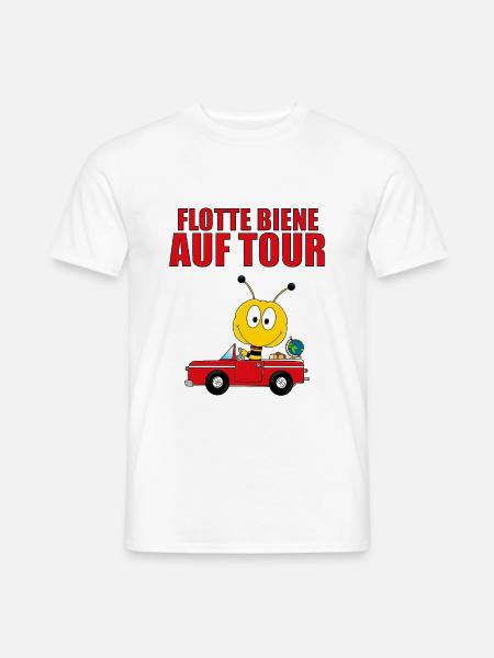 FLOTTE BIENE AUF TOUR - AUTO - REISE - URLAUB - Männer T-Shirt - Weiß