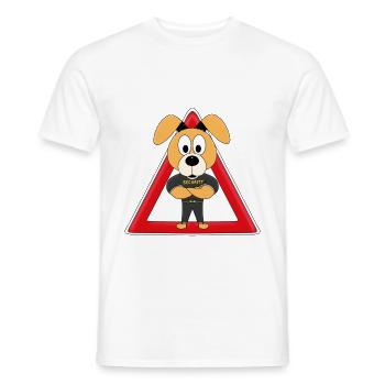 ACHTUNG WACHHUND - HUND - SECURITY - TIERISCH - Männer T-Shirt - Weiß - Vorne - AI Model Male 178 dark (178cm)