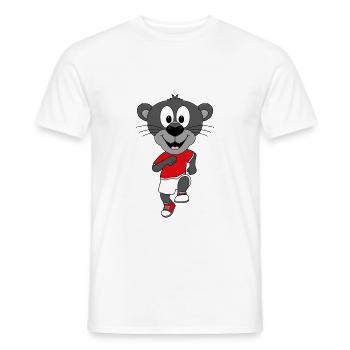 LAUFEN - JOGGEN - MARATHON - SPORT - PANTHER - Männer T-Shirt - Weiß - Vorne - AI Model Male 178 dark (178cm)