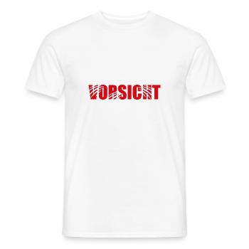 VORSICHT KAMPFKATZE! - KATZEN - KATZE - KRALLEN - Männer T-Shirt - Weiß - Vorne - AI Model Male 178 dark (178cm)