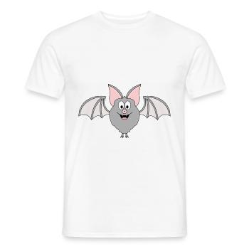 FLEDERMAUS - TIER - TIERISCH - KIND - BABY - Männer T-Shirt - Weiß - Vorne - AI Model Male 178 dark (178cm)