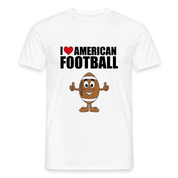 I LOVE AMERICAN FOOTBALL - SPORT - Männer T-Shirt - Weiß - Vorne - AI Model Male 178 dark (178cm)