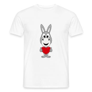 ESEL - HERZ - LIEBE - LOVE - TIERLIEB - TIER - Männer T-Shirt - Weiß - Vorne - AI Model Male 178 dark (178cm)