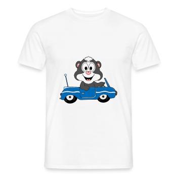 STINKTIER - AUTO - TIER - KIND - BABY - Männer T-Shirt - Weiß - Vorne - AI Model Male 178 dark (178cm)
