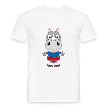 NASHORN - INLINE SKATES - SPORT - TIER - BABY - Männer T-Shirt - Weiß - Vorne - AI Model Male 178 dark (178cm)