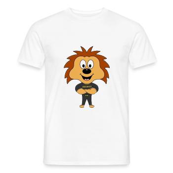 IGEL - SECURITY - BODYGUARD - TÜRSTEHER - TIER - Männer T-Shirt - Weiß - Vorne - AI Model Male 178 dark (178cm)
