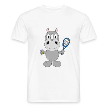 NASHORN - TENNIS - SPORT - TIER - KIND - BABY - Männer T-Shirt - Weiß - Vorne - AI Model Male 178 dark (178cm)