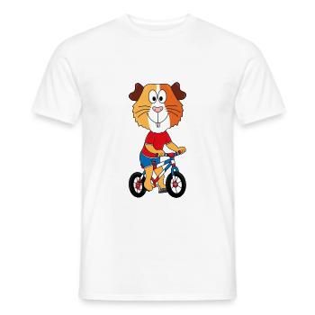 MEERSCHWEINCHEN - FAHRRAD - SPORT - KIND - BABY - Männer T-Shirt - Weiß - Vorne - AI Model Male 178 dark (178cm)