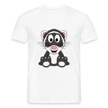 FRETTCHEN - TIER - TIERISCH - KIND - BABY - Männer T-Shirt - Weiß - Vorne - AI Model Male 178 dark (178cm)