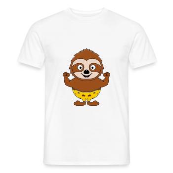 FAULTIER - FITNESS - BODYBUILDING - SPORT - TIER - Männer T-Shirt - Weiß - Vorne - AI Model Male 178 dark (178cm)