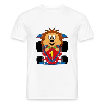 IGEL - AUTORENNEN - AUTO - TIER - KIND - BABY - Männer T-Shirt - Weiß - Vorne - AI Model Male 178 dark (178cm)