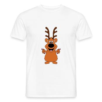 ZUCKERSTANGEN - WEIHNACHTEN - REH - RENTIER - TIER - Männer T-Shirt - Weiß - Vorne - AI Model Male 178 dark (178cm)