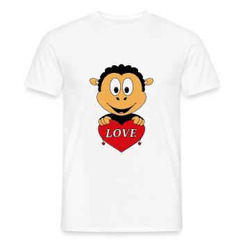 SCHWARZES SCHAF - LIEBE - LOVE - TIER - TIERISCH - Männer T-Shirt - Weiß - Vorne - AI Model Male 178 dark (178cm)