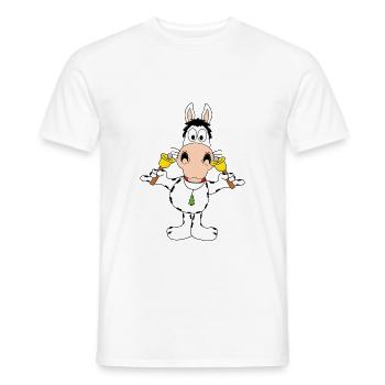 PFERD - PONY - GLOCKEN - WEIHNACHTEN - TIERISCH - Männer T-Shirt - Weiß - Vorne - AI Model Male 178 dark (178cm)
