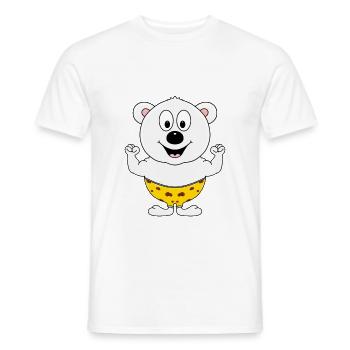 EISBÄR - FIT - BODYBUILDING - SPORT - TIERISCH - Männer T-Shirt - Weiß - Vorne - AI Model Male 178 dark (178cm)